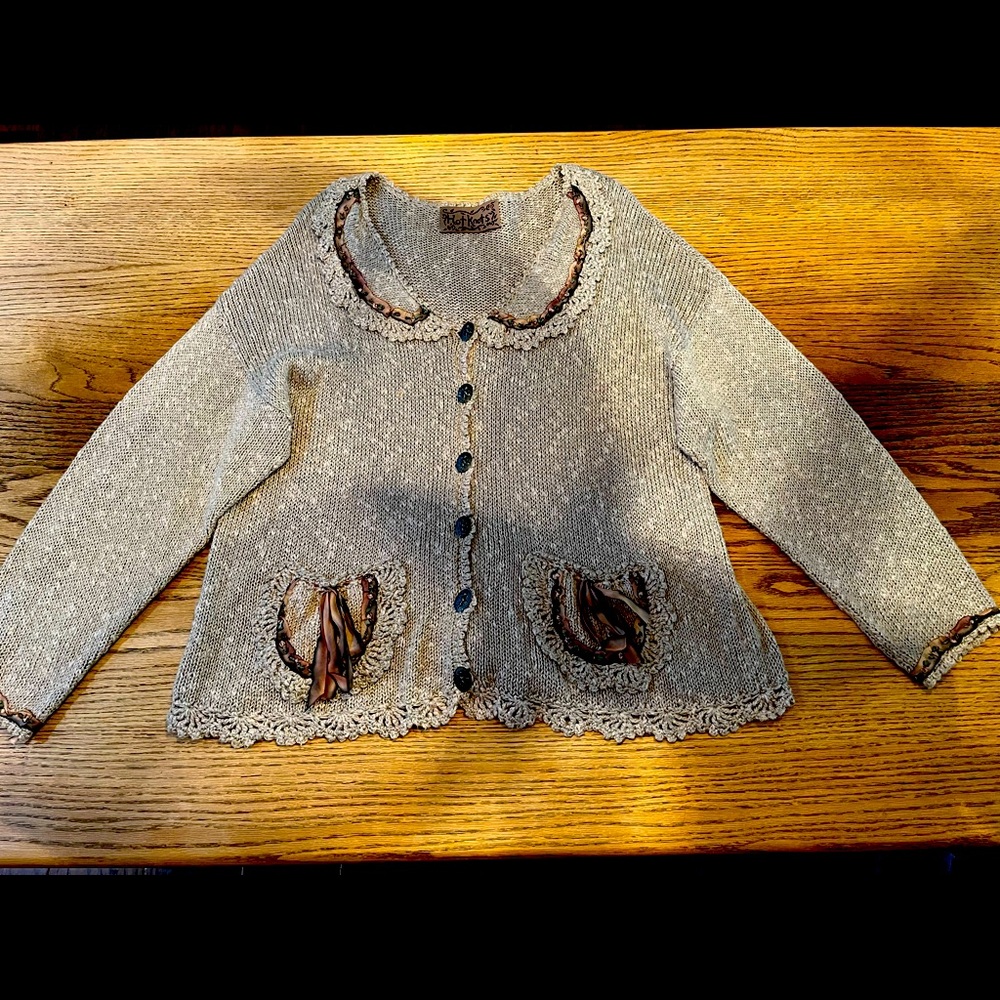 Vintage Hot Knots Cardigan Sweater.